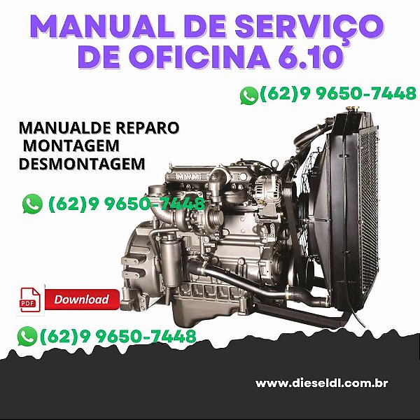 MANUAL DE SERVIÇO DE OFICINA MOTOR 4.10 6.10 SERIE 10 MWM