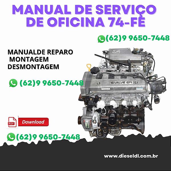 MANUAL DE SERVIÇO DE OFICINA MOTOR 7A-FE TOYOTA
