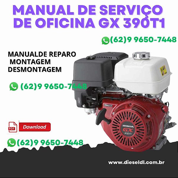 MANUAL DE SERVIÇO DE OFICINA MOTOBOMBA WB20XT WB30XT  HONDA