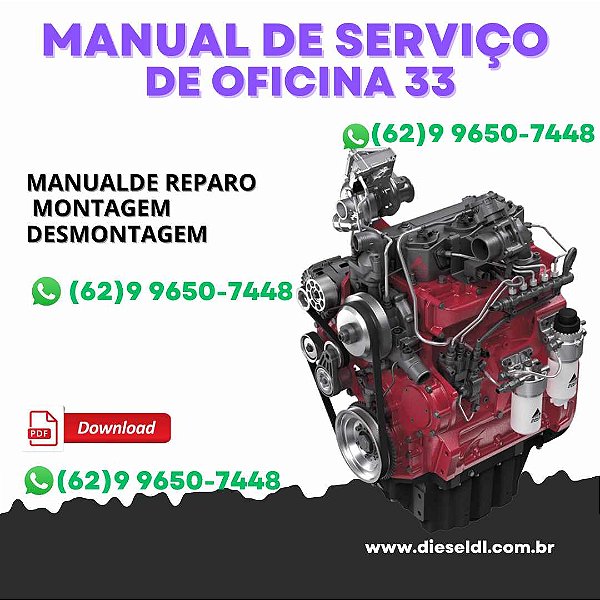 MANUAL DE SERVIÇO DE OFICINA  MOTORES SERIE CITIUS 33 44 49 66 74 84 98  AGCO