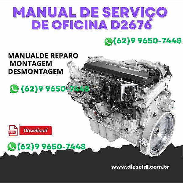 MANUAL DE SERVIÇO DE OFICINA  MOTOR  D2676 MAN