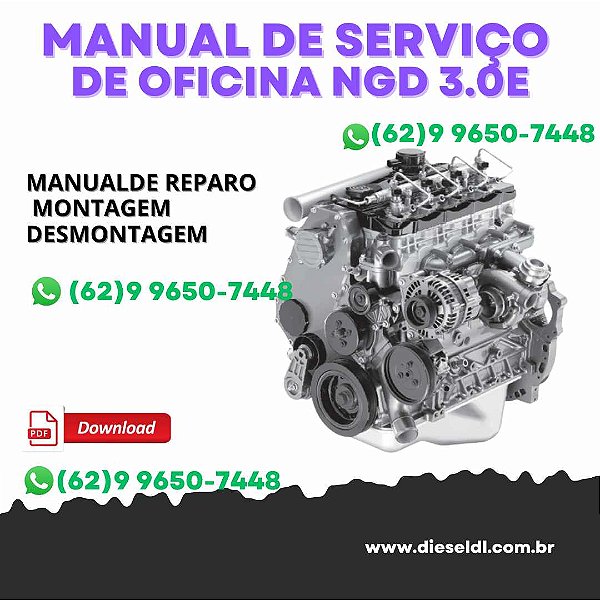 MANUAL DE SERVIÇO DE OFICINA  MOTOR NGD 3.0E MWM