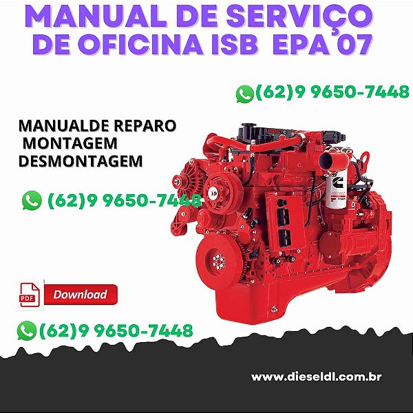 MANUAL DE SERVIÇO DE OFICINA MOTOR SERIE ISB VOLUME 1 CUMMINS