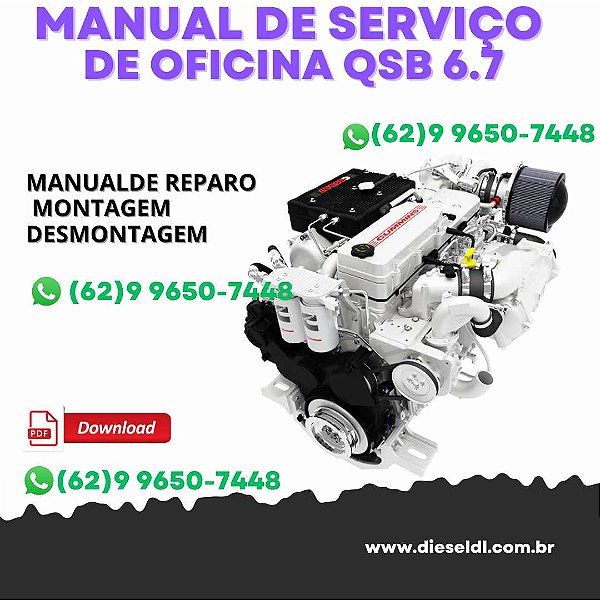 MANUAL DE SERVIÇO DE OFICINA  MOTOR  ISB ISBE QSB CUMMINS