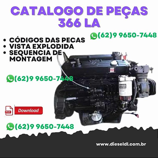 CATÁLOGO DE PEÇAS MOTOR 366A 366LA DETROIT