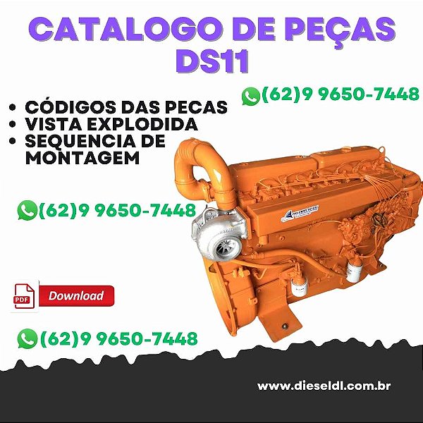 CATÁLOGO DE PEÇAS MOTOR D11 DS11 ANTIGO  SCANIA