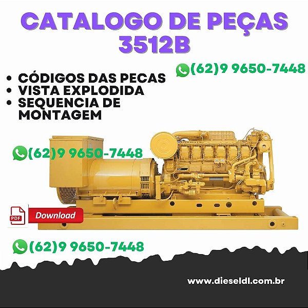 CATÁLOGO DE PEÇAS MOTOR 3512B CAT