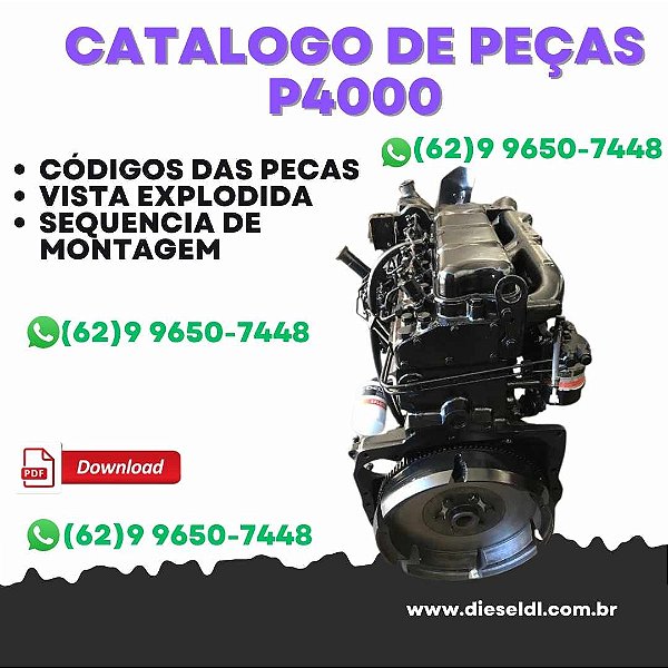 CATÁLOGO DE PEÇAS MOTOR P4000 P4000T P4001 P4001T MAXION