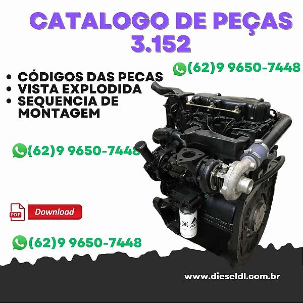 CATÁLOGO DE PEÇAS MOTOR  3.152 D3.152 PERKINS
