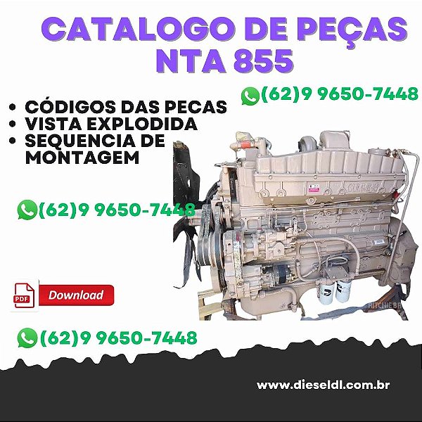 CATÁLOGO DE PEÇAS MOTOR   NTA 855 G2 G3 G4 CUMMINS