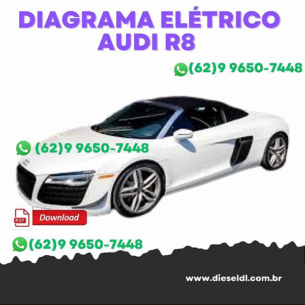 MANUAL SISTEMA ELÉTRICO  AUDI R8 SPYDER (42, 422, 423, 427,429) - 2007 a 2009