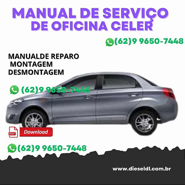 MANUAL DE SERVIÇO DE OFICINA  CHERY  CELER SEDAN  2010 / 2014