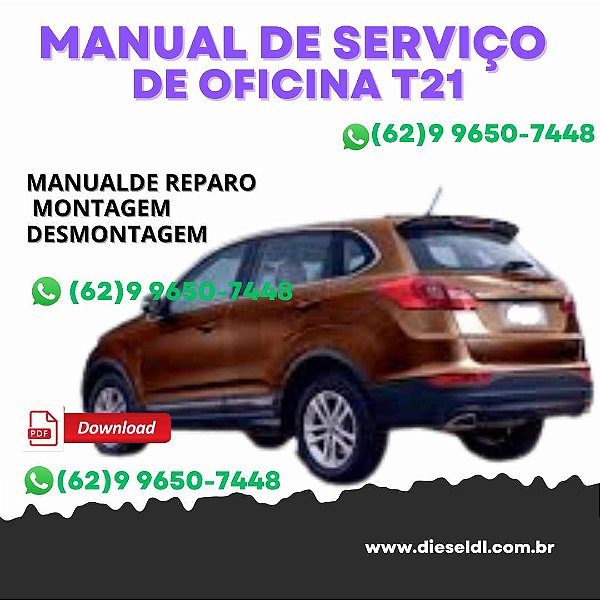 MANUAL DE SERVIÇO DE OFICINA  TIGGO 5 T21 2014 CHERY