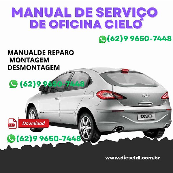 MANUAL DE SERVIÇO DE OFICINA  CIELO  2009 CHERY