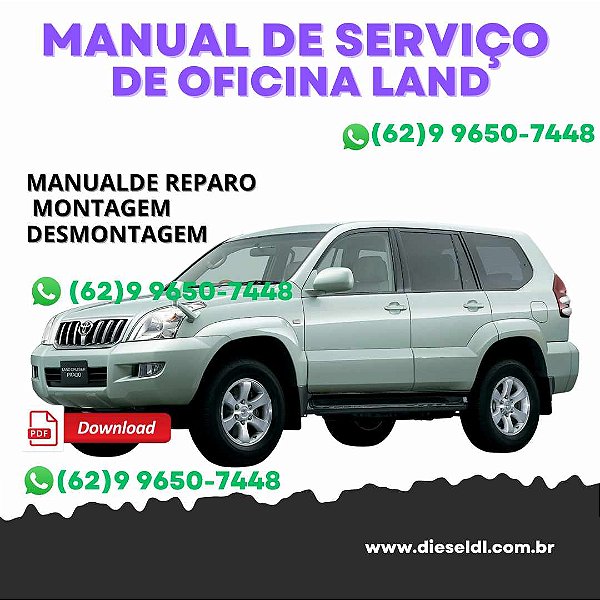 MANUAL DE SERVIÇO DE OFICINA TOYOTA LAND CRUISER PRADO  2002