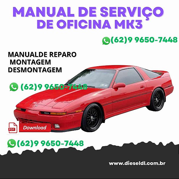 MANUAL DE SERVIÇO DE OFICINA TOYOTA SUPRA MK3  1990