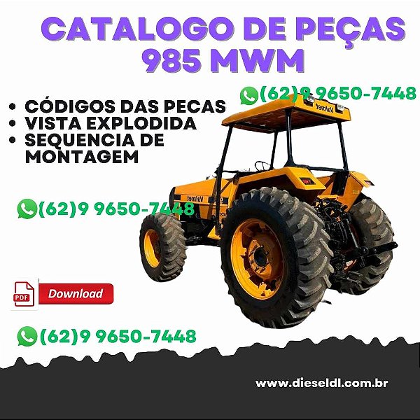 CATÁLOGO PEÇAS TRATORES VALMET 985 MWM VALTRA