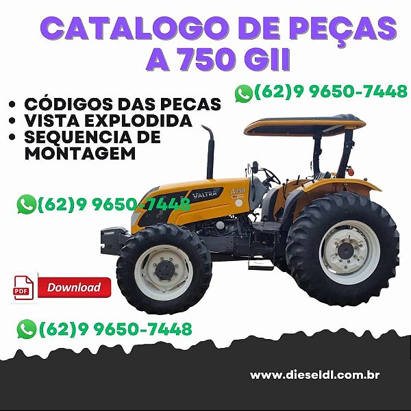 CATÁLOGO PEÇAS TRATOR  A 750 GII VALTRA