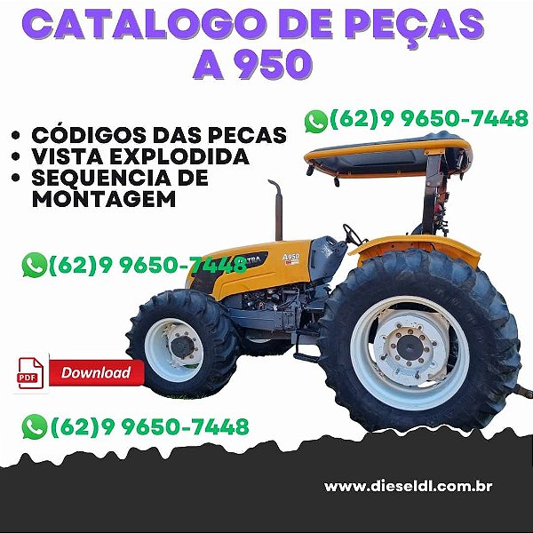 CATÁLOGO DE PEÇAS TRATOR A 950 GII  VALTRA