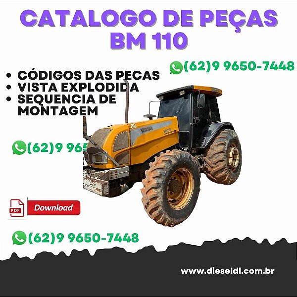 CATÁLOGO DE PEÇAS TRATOR BM 110 GIII VALTRA