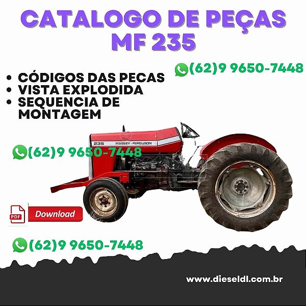 CATÁLOGO PEÇAS TRATOR MF 235 MASSEY FERGUSON