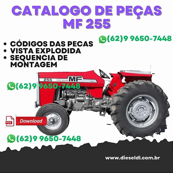 CATÁLOGO PEÇAS TRATOR MF 255 MASSEY FERGUSON