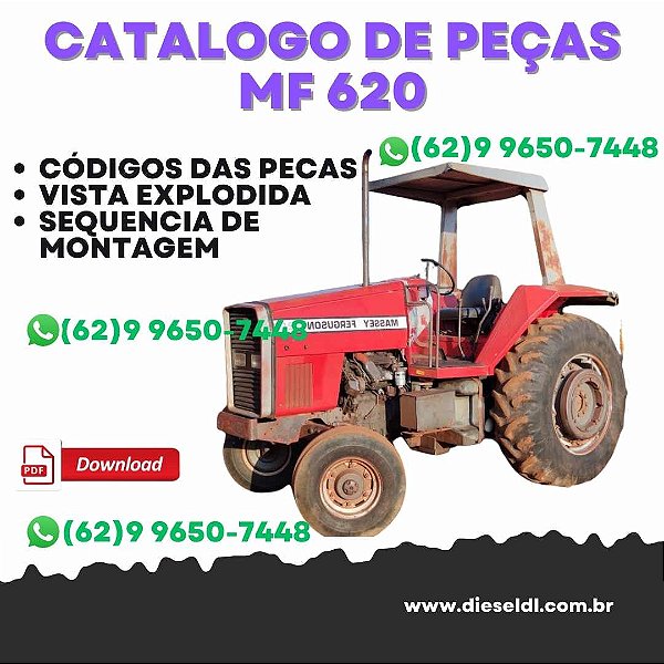 CATÁLOGO PEÇAS TRATOR MF 620 MASSEY FERGUSON