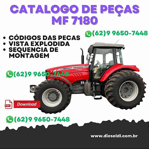 CATÁLOGO PEÇAS TRATOR MF 7180 MASSEY FERGUSON