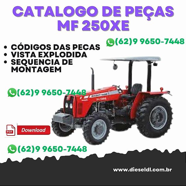 CATÁLOGO PEÇAS TRATOR MF 275XE MASSEY FERGUSON