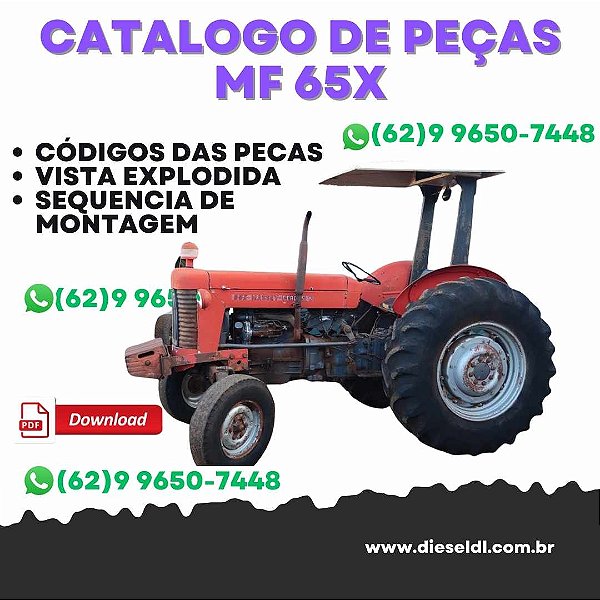 CATÁLOGO PEÇAS TRATOR MF 65X MASSEY FERGUSON