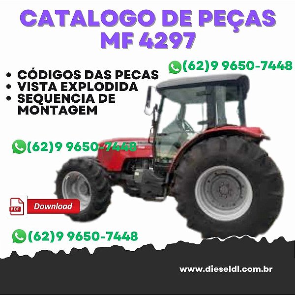 CATÁLOGO PEÇAS TRATOR MF 4297 MASSEY FERGUSON