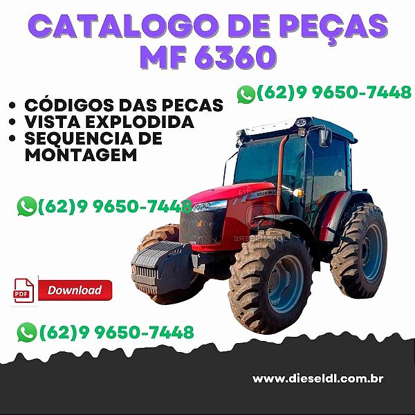 CATÁLOGO PEÇAS TRATOR MF 6360 MASSEY FERGUSON