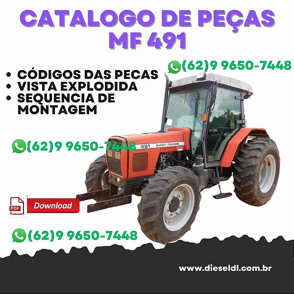 CATÁLOGO PEÇAS TRATOR MF 491 MASSEY FERGUSON