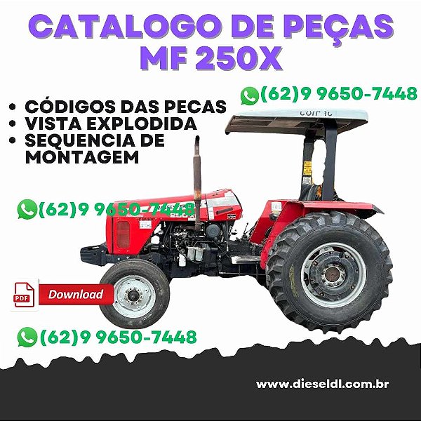 CATÁLOGO PEÇAS TRATOR MF 250X MASSEY FERGUSON