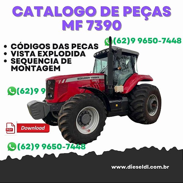 CATÁLOGO PEÇAS TRATOR MF 7390 MASSEY FERGUSON