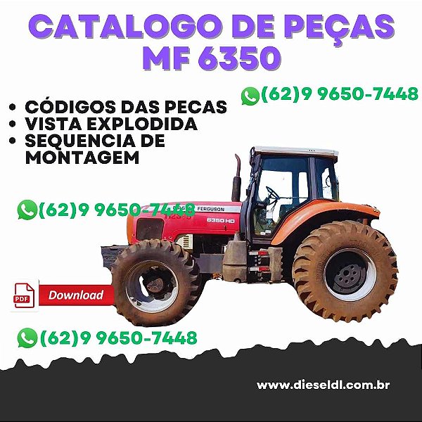 CATÁLOGO PEÇAS TRATOR MF 6350 MASSEY FERGUSON