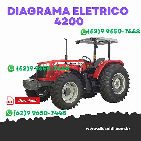 DIAGRAMA ELÉTRICO HIDRÁULICO PARA TRATOR SÉRIE MF 4200 MASSEY FERGUSON
