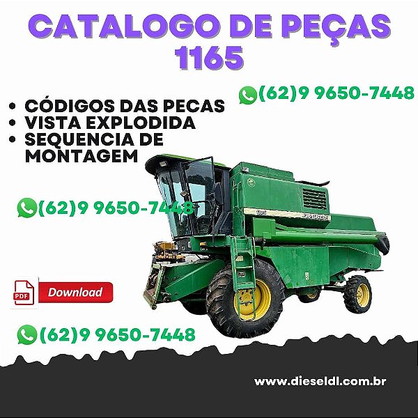 CATÁLOGO DE PEÇAS COLHEITADEIRAS 1165 JOHN DEERE