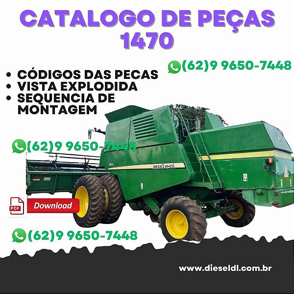 CATÁLOGO DE PEÇAS  COLHEITADEIRAS 1470 JOHN DEERE