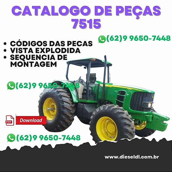 CATÁLOGO DE PEÇAS TRATOR 7515 JOHN DEERE