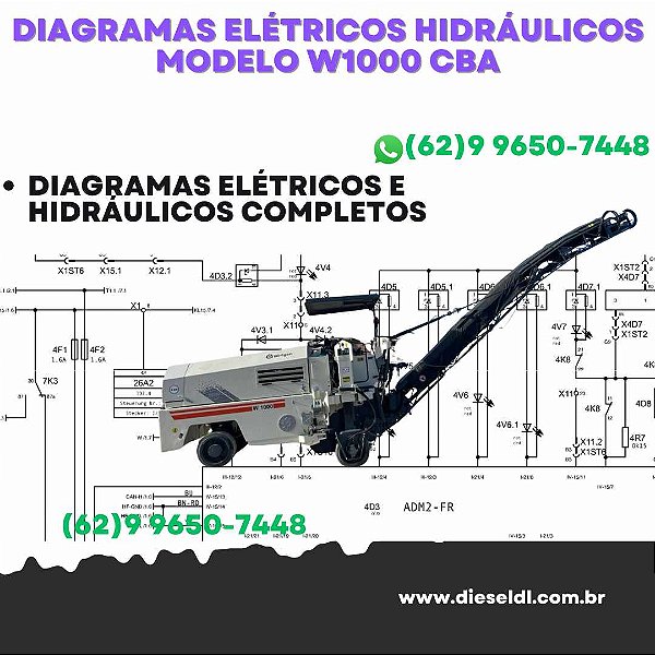 Diagramas Elétricos e Hydráulicos W1000 CBA Wirtgen