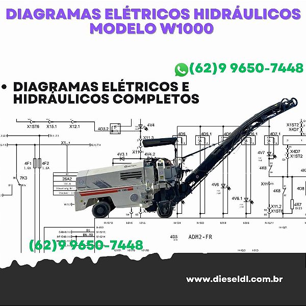 Diagramas Elétricos e Hydráulicos W1000 Wirtgen