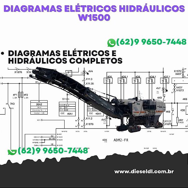 Diagramas Elétricos e Hydráulicos W1500 Wirtgen