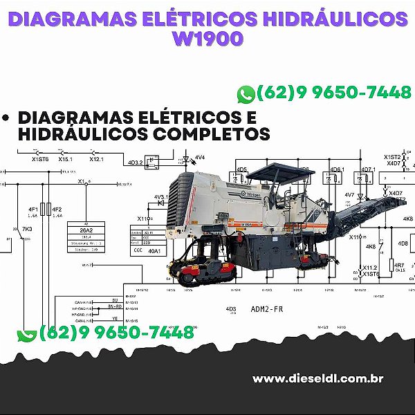 Diagramas Elétricos e Hydráulicos W1900  Wirtgen