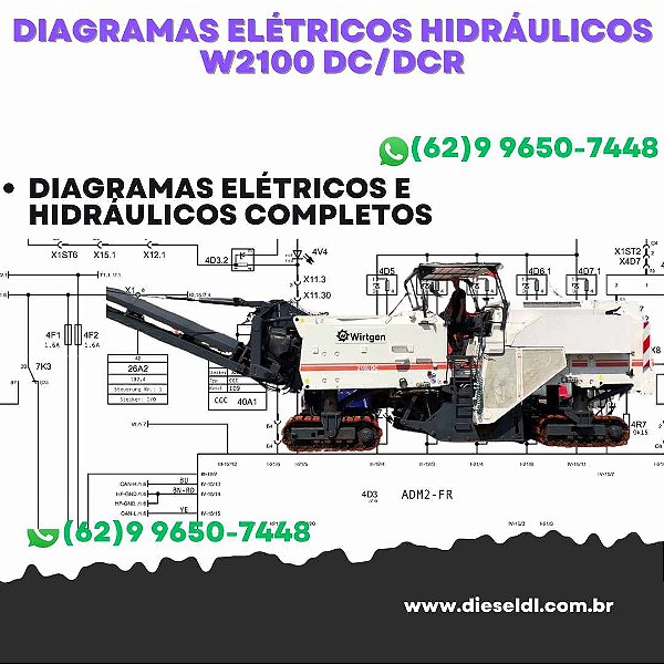 Diagramas Elétricos e Hydráulicos W2100 DC/DCR  Wirtgen