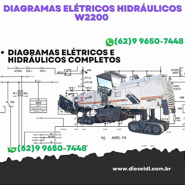 Diagramas Elétricos e Hydráulicos W200  Wirtgen