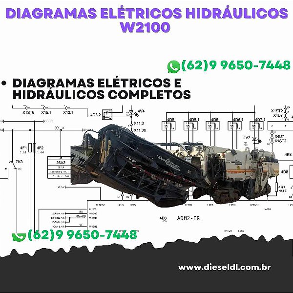 Diagramas Elétricos e Hydráulicos W2100  Wirtgen