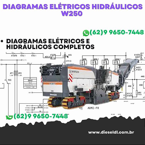 Diagramas Elétricos e Hydráulicos W250  Wirtgen