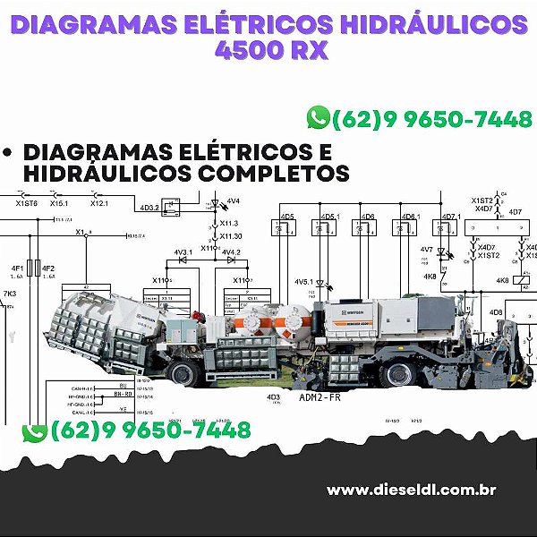 Diagramas Elétricos e Hydráulicos  4500 RX Wirtgen