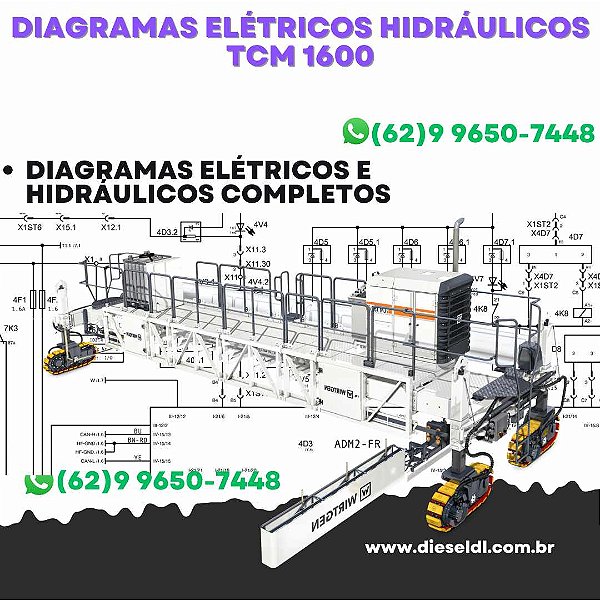 Diagramas Elétricos e Hydráulicos  TCM 1600 Wirtgen